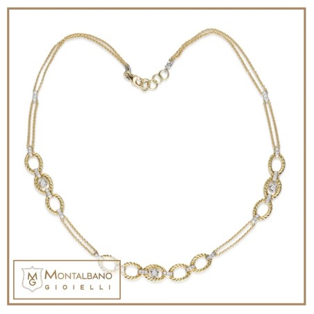 collana Intrecci fiori oro 18kt